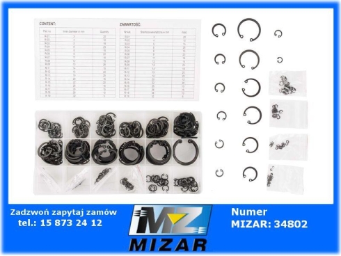 Zestaw pierścieni Segera wewnętrznych 300szt. YATO-67351