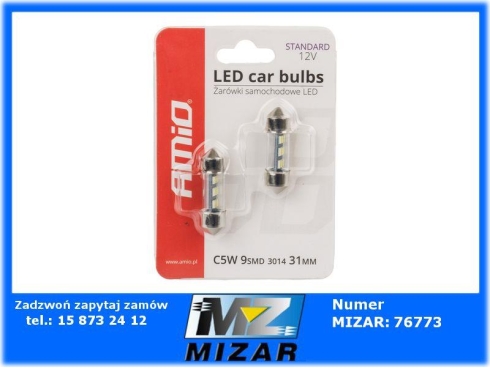 Żarówka tablicy rejestracyjnej 9 LED C5W C10W 2szt.-67486