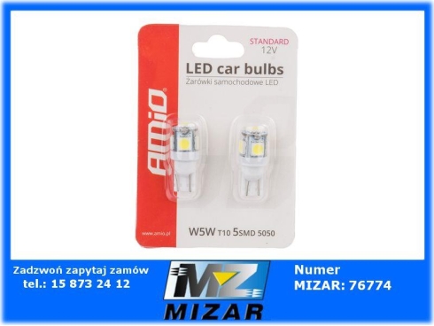 Żarówka świateł postojowych 5 LED T10 W5W 2szt.-67487