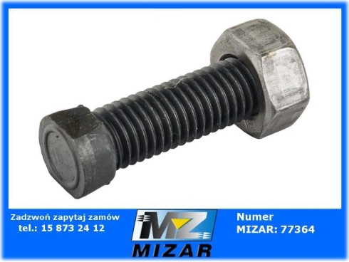 Śruba płużna oval z dwóch stron ścięta M12x50 10.9 kpl.-67901