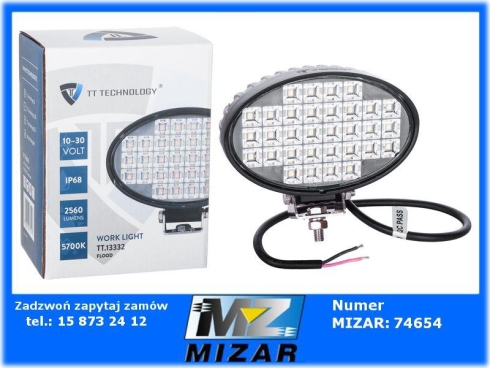 Lampa robocza LED 12V 24V 32W diody OSRAM światło rozproszone-68013