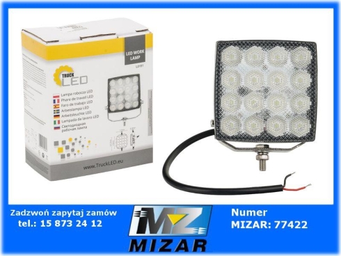 Lampa robocza 16 LED 48W flood IP 67 światło rozproszone-68149