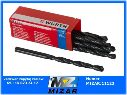 Wiertło do metalu HSS DIN338 5,5mm WURTH-68214