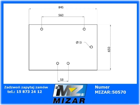 Szyba tylna górna przyciemniana Case 3233046R1-68234