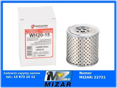 FILTR HYDRAULICZNY POMPY WSPOMAGANIA MF4 WH20-15 odpowiednik 1662566M1-68351