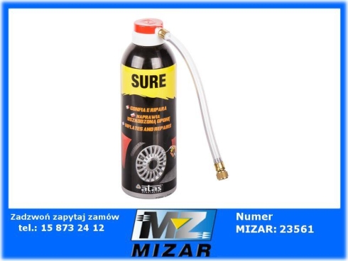 USZCZELNIACZ SURE DO OPON 300ml KOŁO ZAPASOWE ATAS-68359