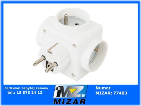 Rozgałęźnik 3xG+Z 16A 3500W IP20 Bemko-68420