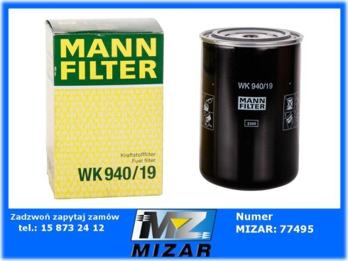 Filtr paliwa WK 940/19 Mann Deutz 01174422-68548