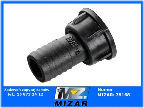 Króciec przewodu tłoczącego 25mm z nakrętką 3/5-21 Tolmet RD/RF-21-69054