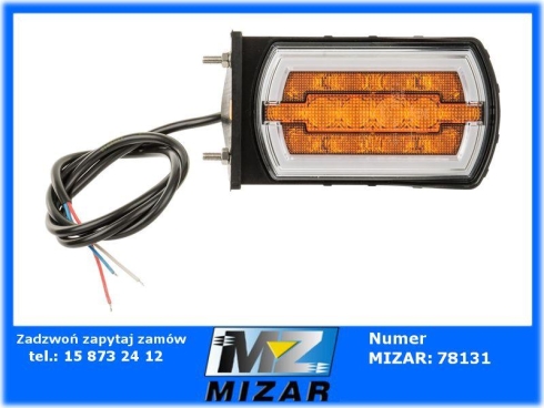 Lampa zespolona przednia 33 LED z kierunkowskazem i mocowaniem bocznym Horpol-69028