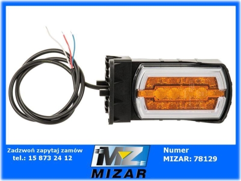 Lampa zespolona przednia 12V 24V na rurę + kierunkowskaz boczny CLEOfront Horpol-69026