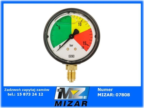 MANOMETR OPRYSKIWACZA 0-16BAR M12x1,5 Z GLICERYNĄ-69161