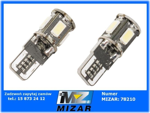 Żarówka W5W Led białe światło 12V 5SMD 2szt.-69249