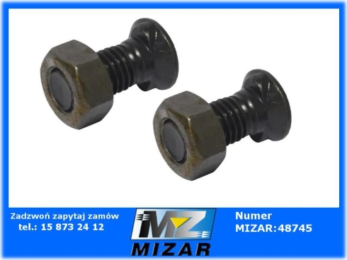 Śruba płużna 2-noskowa M12x30mm kl. 8.8 z nakrętka 2szt.-69307