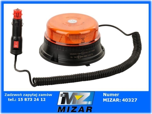 Lampa ostrzegawcza błyskowa rotacyjna 13W R65 R10 z magnesem-69376