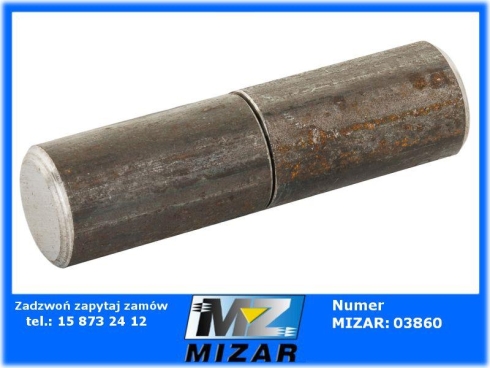 Zawias toczony 22x80mm do bramy drzwi-69343