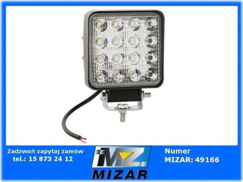 Lampa robocza 16 LED 48W 12V 24V halogen białe światło skupione-69384