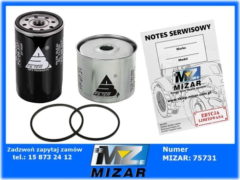 Filtry paliwa oleju C-360 3P zestaw + notes serwisowy MIZAR-69403