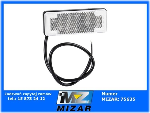 Lampa obrysowa przednia LED 12V 24V biała slim Horpol-69717