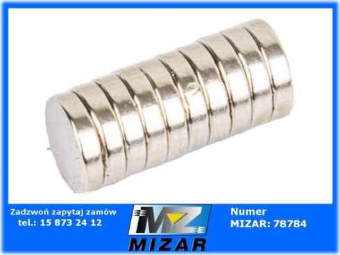 Magnes neodymowy walcowy 8x2mm 10szt.-70414