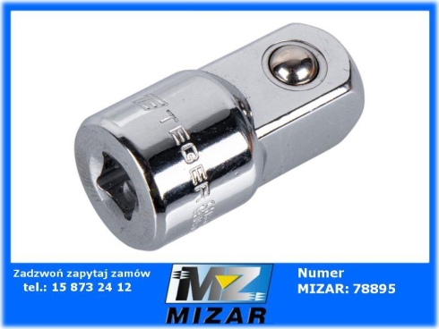 Adapter redukcja do grzechotki z 1/4" na 1/2" stal CrV DIN 3123 Teger-70493