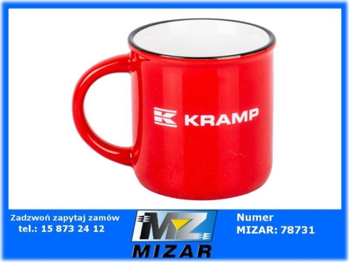 Kubek ceramiczny 300ml czerwony Kramp-70593