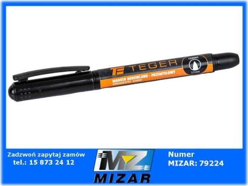 Marker czarny budowlany 1,5mm permanentny mazak pisak Teger-71057