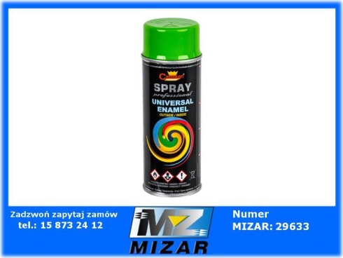 Farba w sprayu zielona 400ml uniwersalna szybkoschnąca RAL6018 Champion-71358