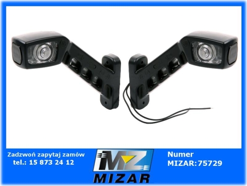 Lampa zespolona obrysowa biało czerwona przednio-tylna prawa lewa 12V 24V WAS 239L 239P-71477