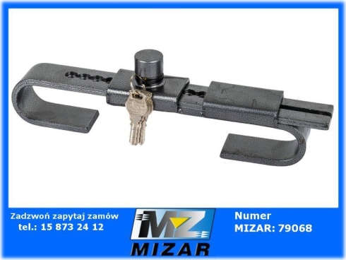 Blokada zamknięcie sztaba chłodni kontenera tir stal węglowa 210/420mm 3 klucze-71511