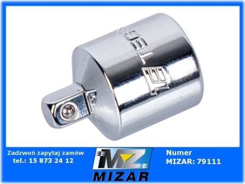 Adapter redukcja do grzechotki 1/2" na 1/4" stal CrV DIN 3123 TEGER-71540