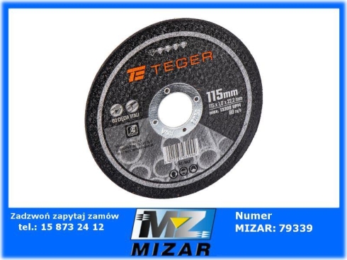 Tarcza do cięcia metalu 115x1,0x22,2mm Teger-71551