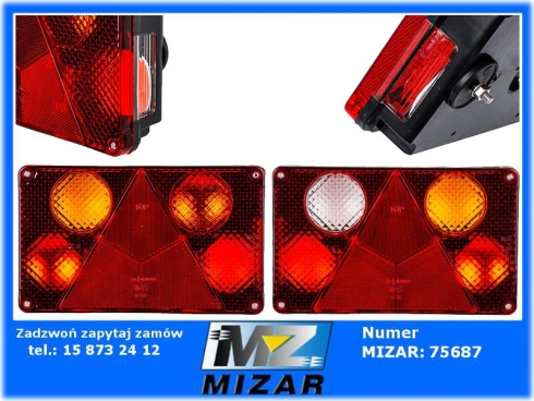 Lampa zespolona tylna lewa + prawa komplet funkcji WAŚ-71672