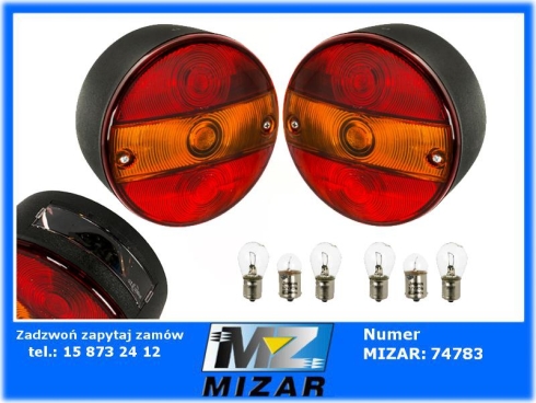 Lampa tylna zespolona prawa lewa WE19 z żarówkami Waś-71913