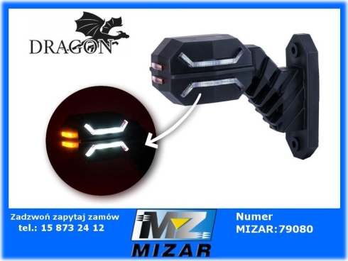 Lampa obrysowa LED prawa na wysięgniku krótkim Horpol Dragon-71958