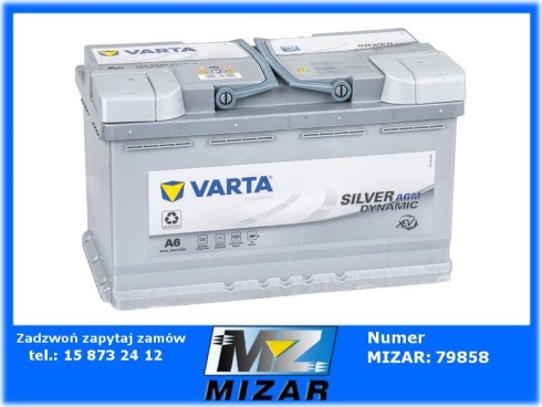 Akumulator 12V 80Ah 800A Varta AGM P+-71914