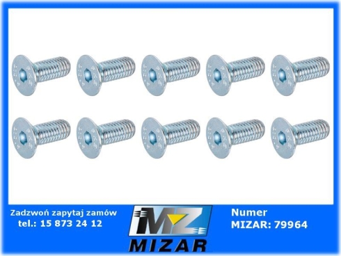 Śruba z łbem stożkowym na imbus M8x20 kl. 10.9 10szt.-72104