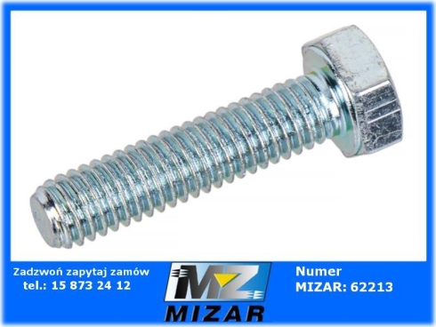 Śruba M6x25 kl. 5.8 stal ocynkowana 1szt.-72101