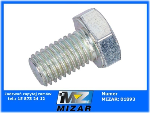 Śruba M12x20mm 105B kl. 5,8 ocynk 1kg-72168