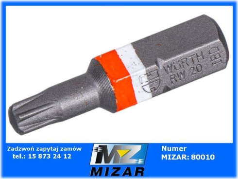 Końcówka wkrętakowa bit RW20 1/4" 25mm Wurth-72357