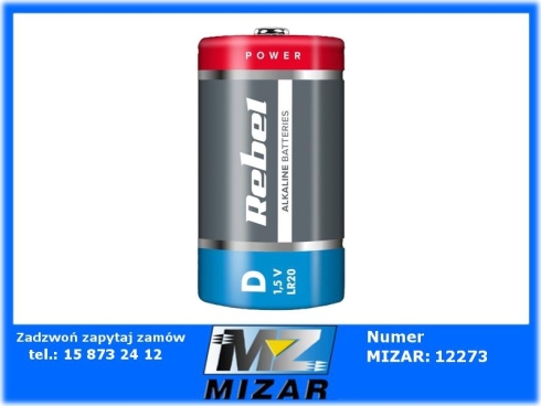 Bateria alkaiczna LR20 R20 D Rebel-72452