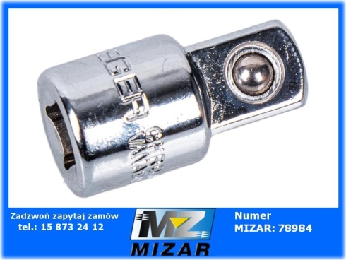 Adapter redukcja do grzechotki z 3/8" M na 1/4" F stal CRV DIN 3123 TEGER -72527