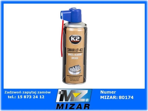 Smar do łożysk tocznych i ślizgowych spray 400ml ŁT-43 K2-72657