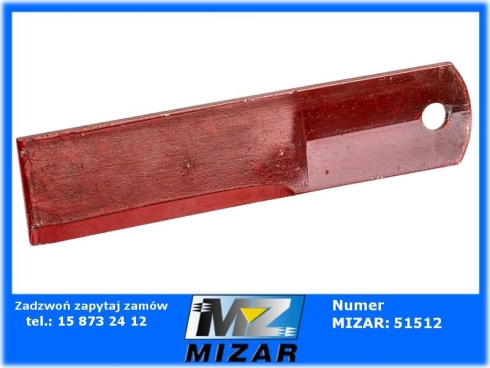 Nóż stały sieczkarni 175x40x3mm fi 10,5mm New Holland Case D49005700 1322233C2-72761