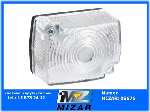 Lampa przednia obrysowa 40x54mm żarówkowa 12V 24V przykręcana biała Horpol   -72890