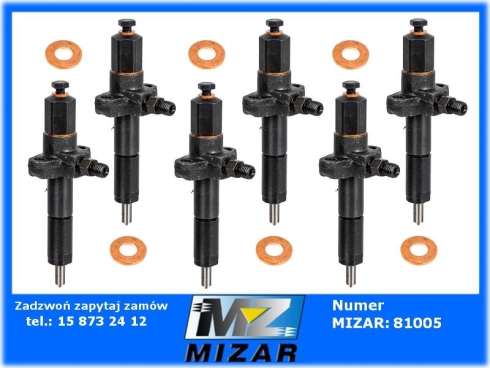 Wtryskiwacze Ursus C-385 Turbo kompletne z podkładkami 89009917 zestaw 6sztuk-72811