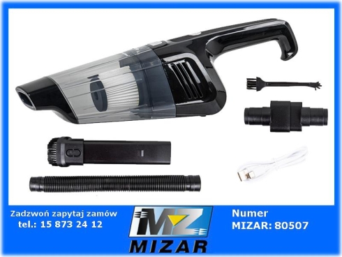 Odkurzacz bezprzewodowy 7500PA filtr Hepa czarny Carmotion-73413