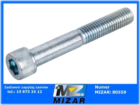 Śruba imbusowa M12x80mm kl. 8.8 ocynk 1kg-73449