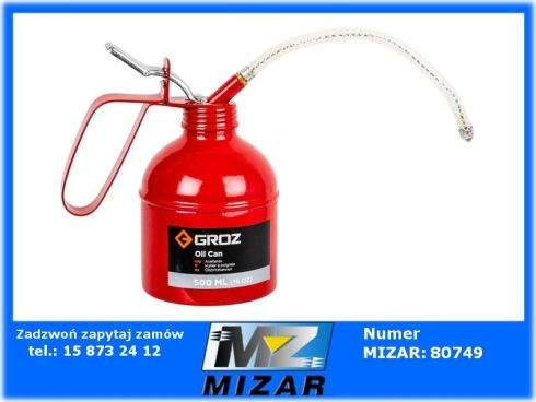 Olejarka ręczna metalowa 500ml GROZ-73610