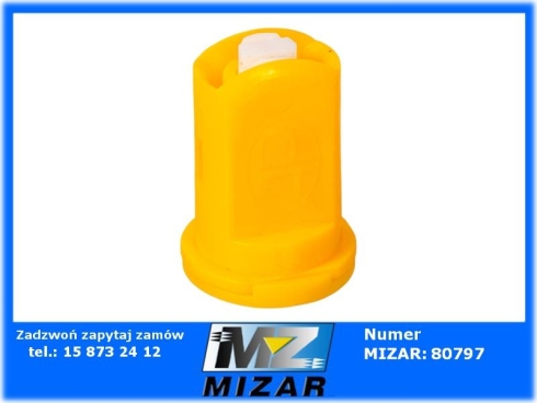 Rozpylacz opryskiwacza dwustrumieniowy ceramiczny żółty 03 dysza 6MS 02C2 Agroplast-73981